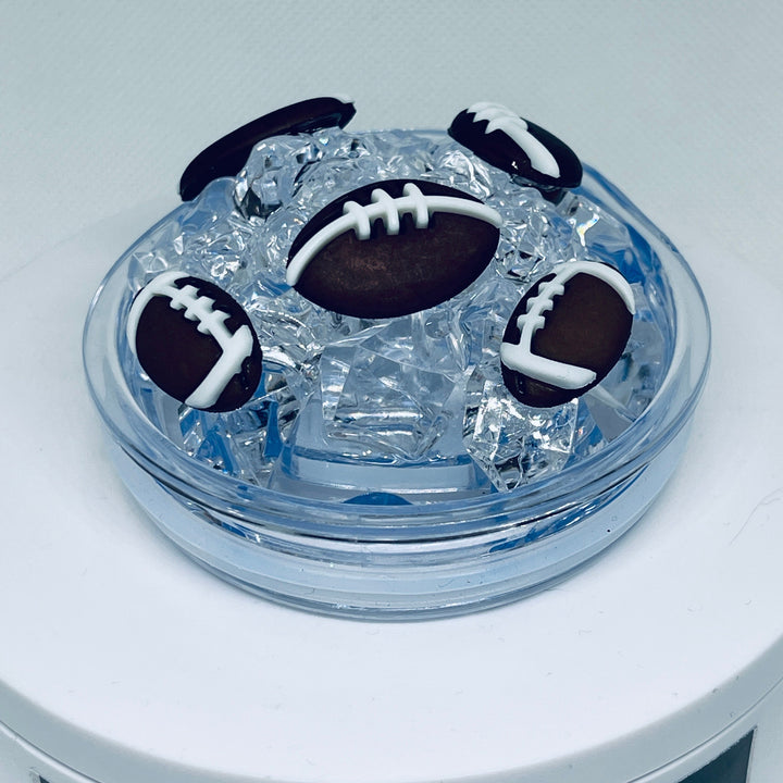 Football Tumbler Topper 3D Decorative Lid - Ice Topper Lid, unique gift