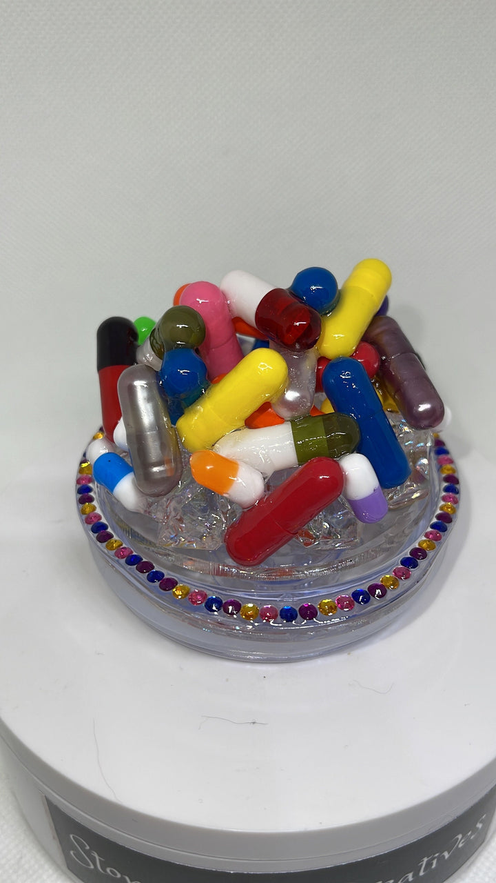 Pharmacy topper, Pill Tumbler Topper, medicine pill topper, mental health tumbler, 3D Decorative Lid - Ice Topper Lid, unique gift