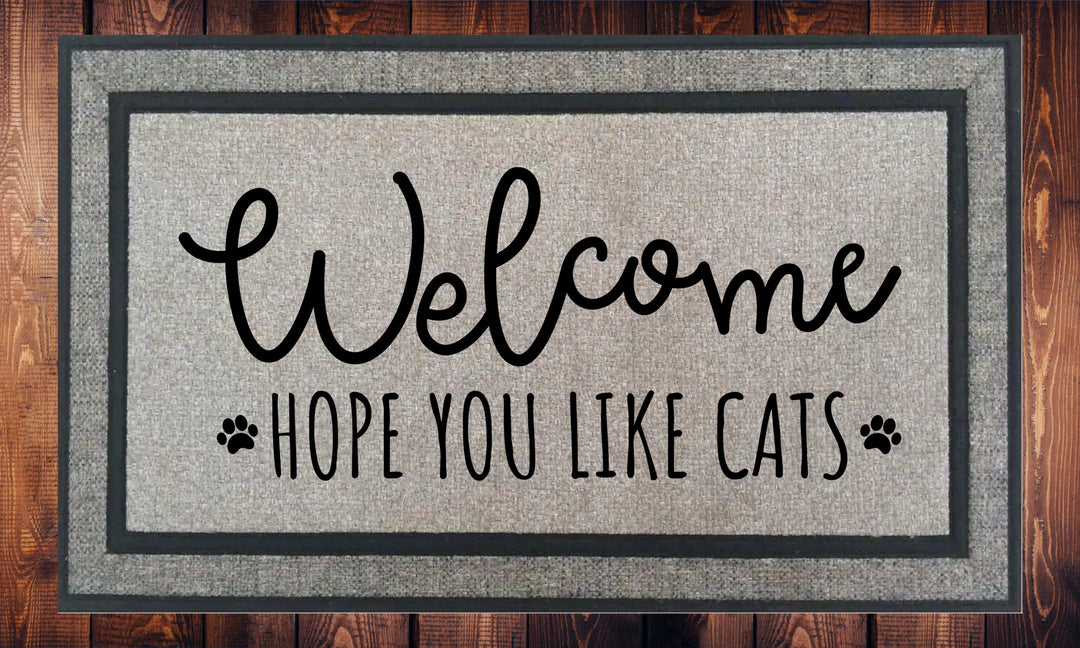 Welcome Hope You Like Cats - Welcome Mat - Door Mat - HOT SELLER!, great unique gift