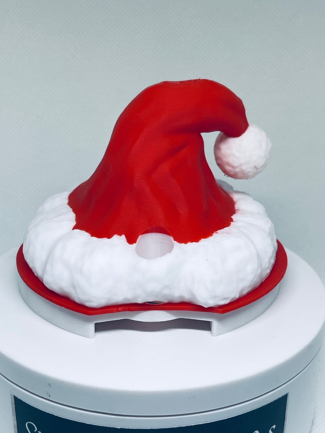 3D Santa Hat Tumbler Topper for 40 oz tumblers, Christmas tumbler topper, 3D Christmas Topper