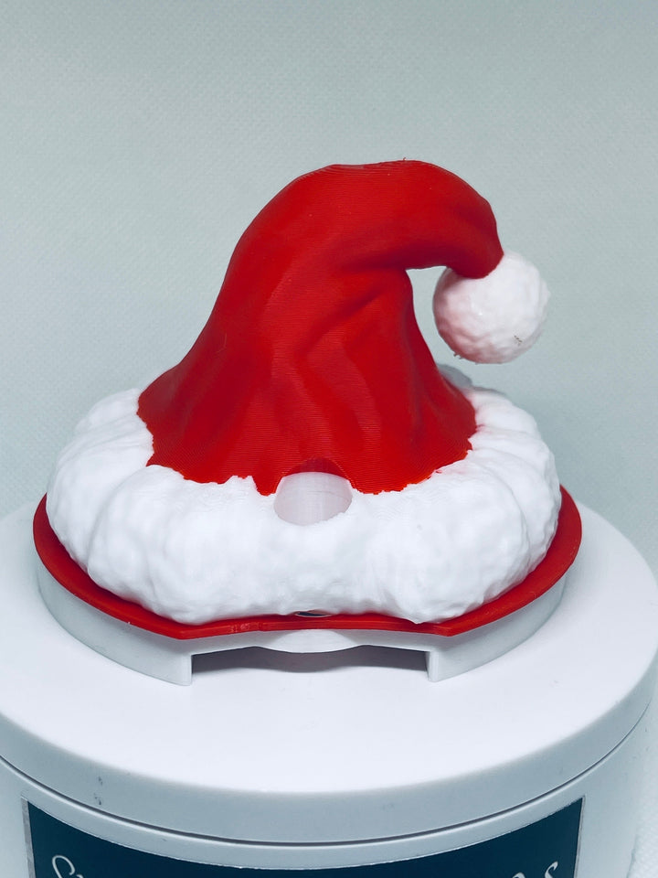 3D Santa Hat Tumbler Topper for 40 oz tumblers, Christmas tumbler topper, 3D Christmas Topper