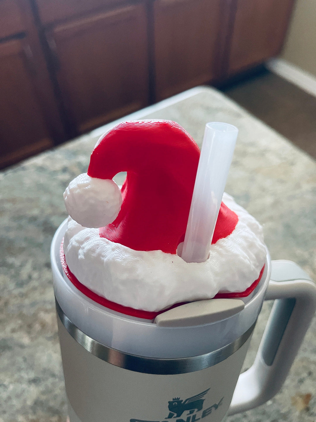 3D Santa Hat Tumbler Topper for 40 oz tumblers, Christmas tumbler topper, 3D Christmas Topper