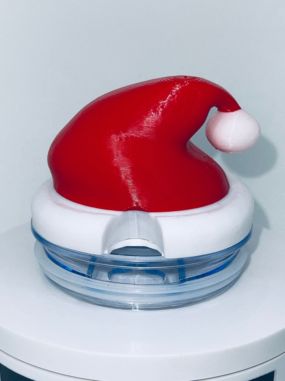 3D Santa Hat Topper, Christmas Tumbler Topper, 3D Decorative Lid, unique gift