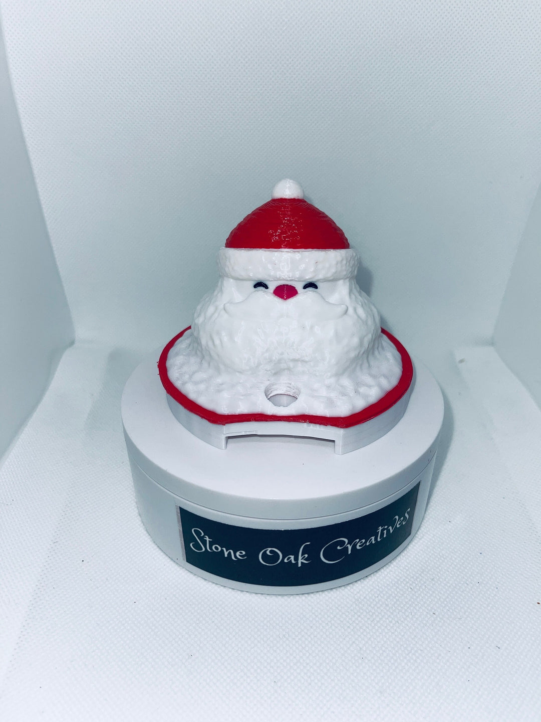 Christmas Santa 30 or 40 oz Tumbler Topper, Christmas Tumbler Topper, 3D Decorative Lid Attachment, unique gift