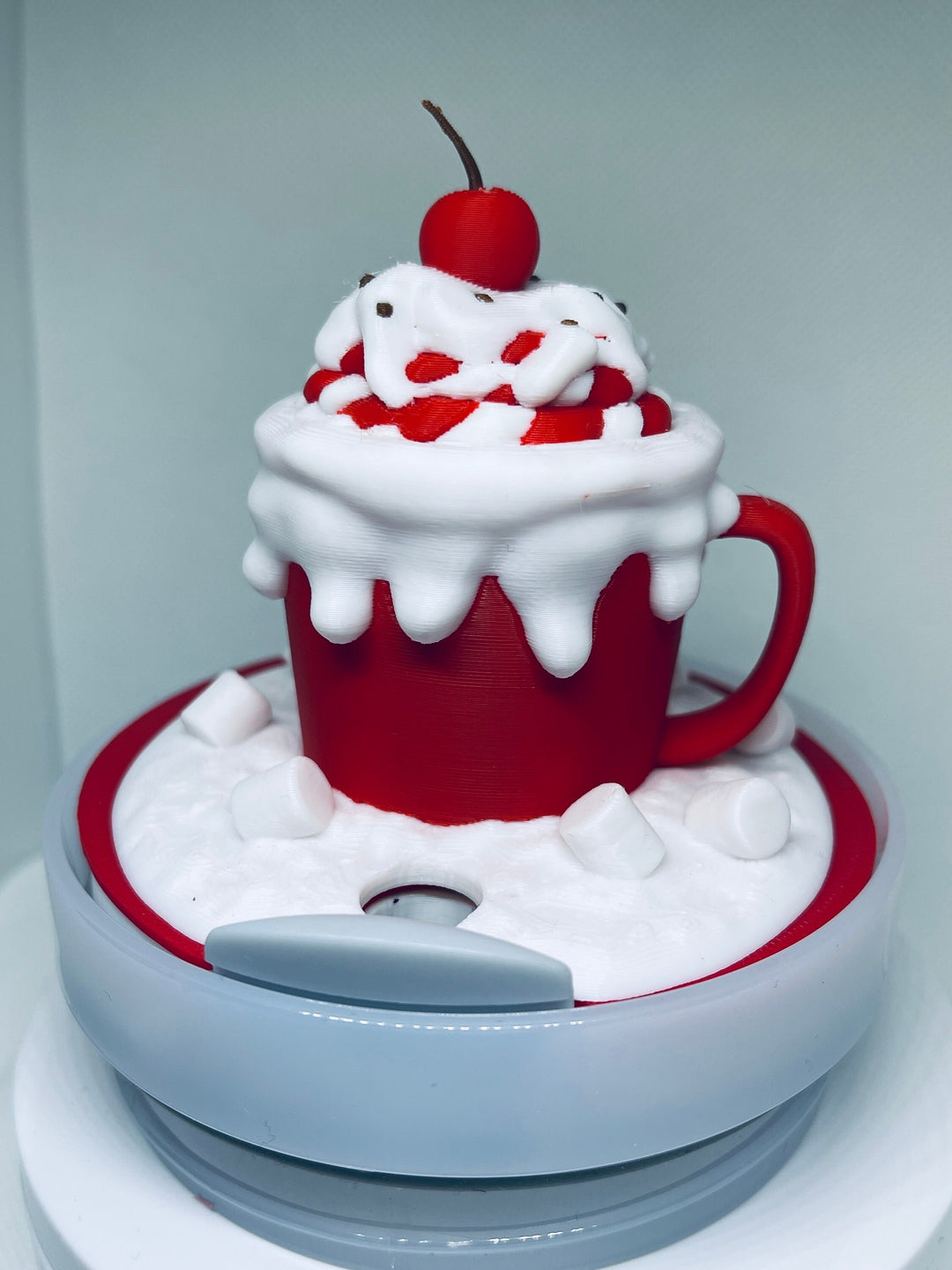 3D Christmas Cocoa Tumbler Topper, 3D tumbler topper, 3D Decorative Lid Attachment, unique gift