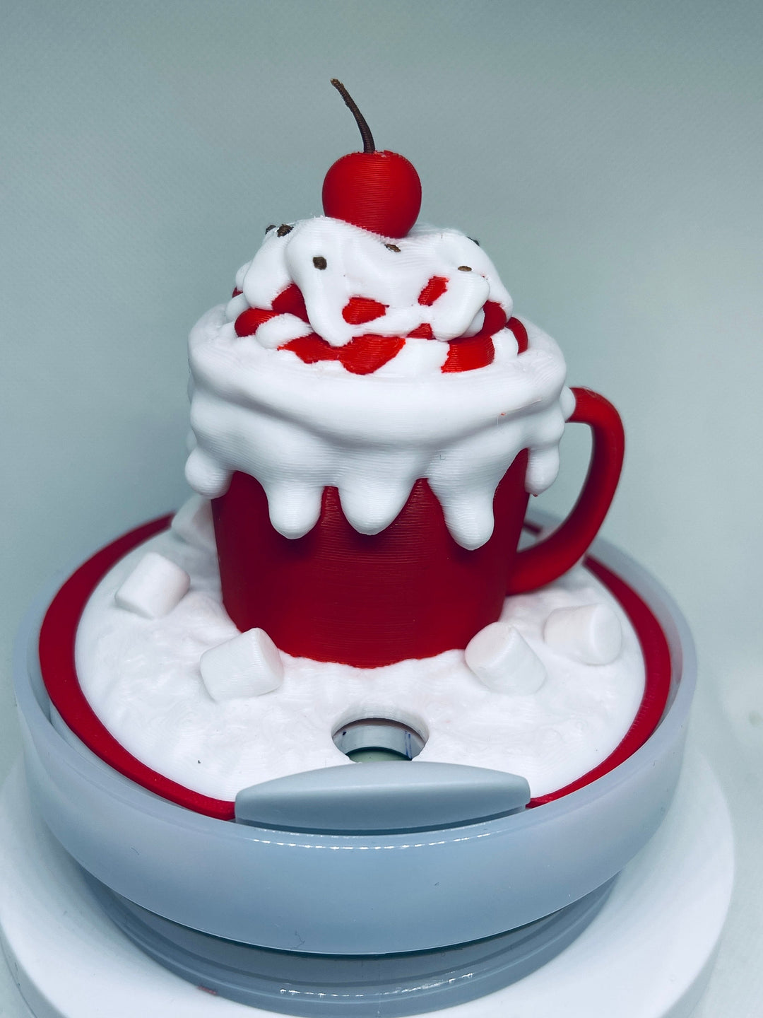 3D Christmas Cocoa Tumbler Topper, 3D tumbler topper, 3D Decorative Lid Attachment, unique gift