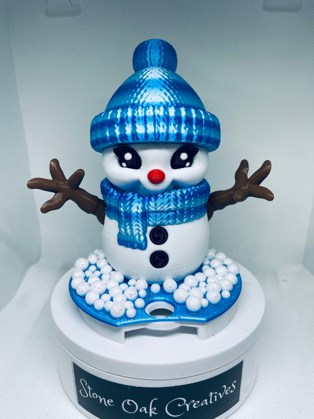 3D Printed Christmas Baby Snowman 30 or 40 oz Tumbler Topper, Christmas Tumbler Topper, 3D Decorative Lid Attachment, unique gift