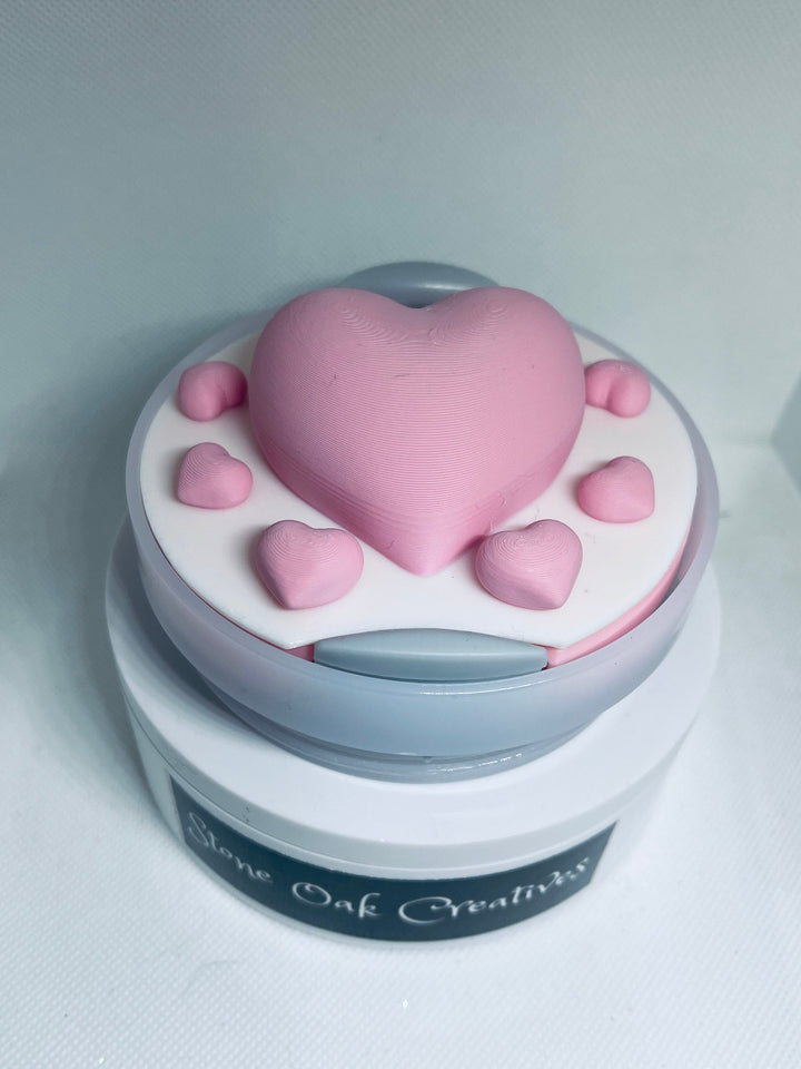 3D Heart 40 oz Tumbler Topper, 3D Valentines 40 oz tumbler topper, 3D Decorative Lid Attachment, unique gift