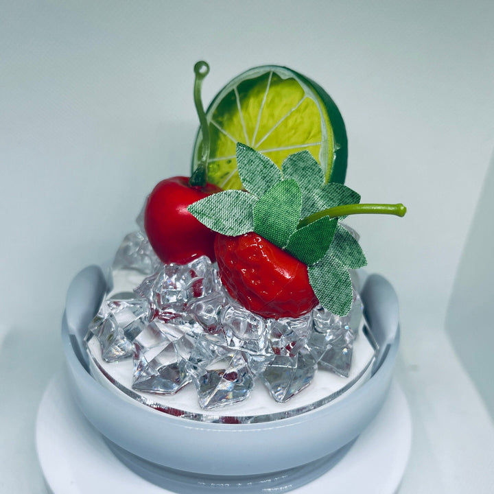 20 30 or 40 oz Fruit Tumbler Toppers, Fruit Topped Tumbler Toppers, 3D fruit lids, 3D Decorative Lid Attachment, unique gift