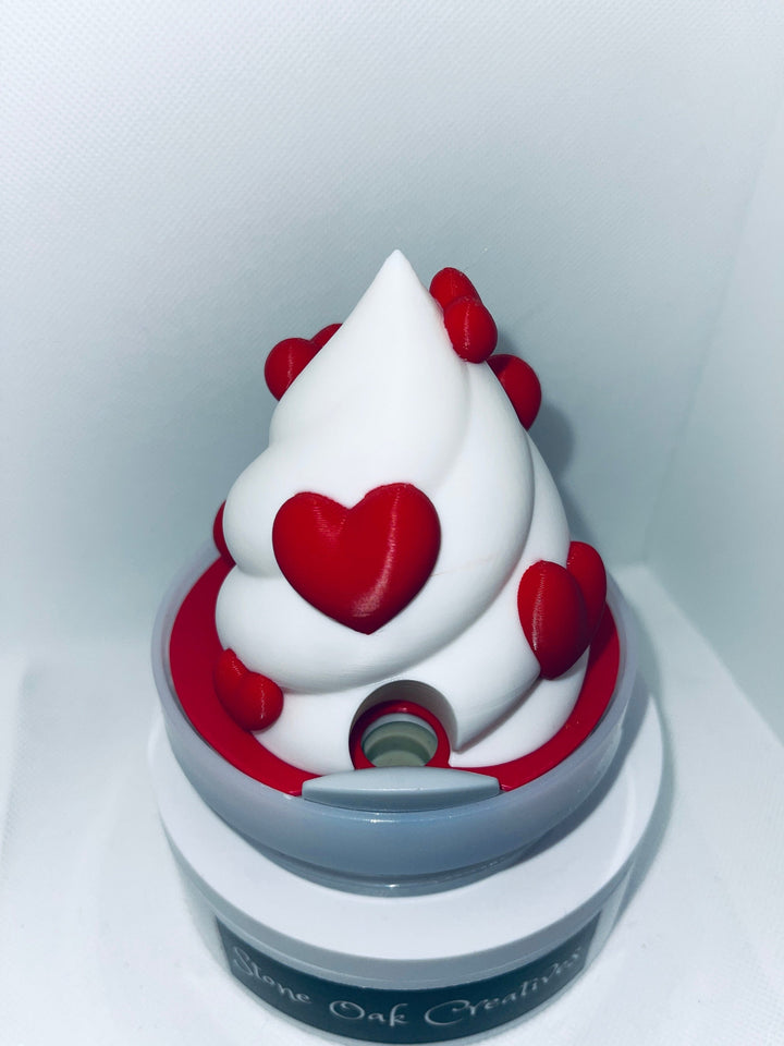 Heart Whipped Topping Valentine Tumbler Topper for 14 oz, 20/30 oz, 40 oz tumblers, 3D Heart tumbler topper, 3D Valentine Topper unique gift