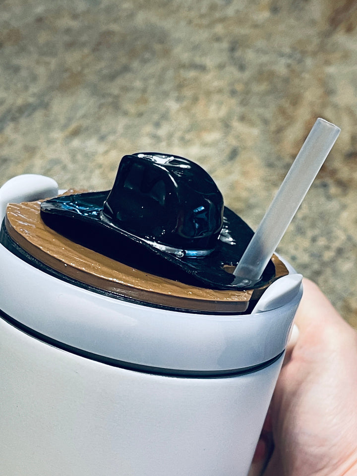 Cowboy Hat 40 oz Tumbler Topper, Rodeo Themed 40 oz tumbler lid, 3D Decorative Lid Attachment, unique gift