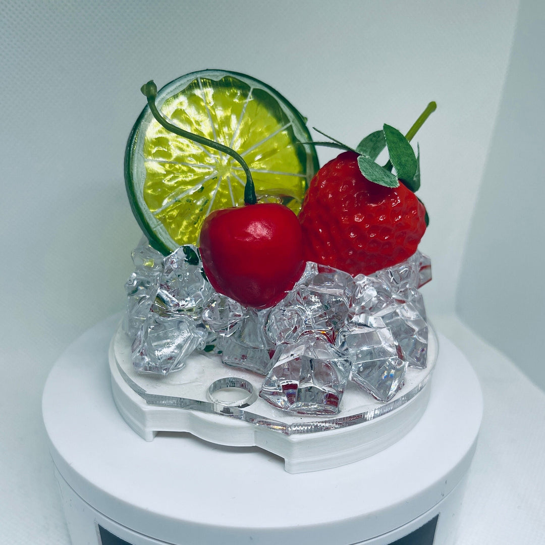 20 30 or 40 oz Fruit Tumbler Toppers, Fruit Topped Tumbler Toppers, 3D fruit lids, 3D Decorative Lid Attachment, unique gift