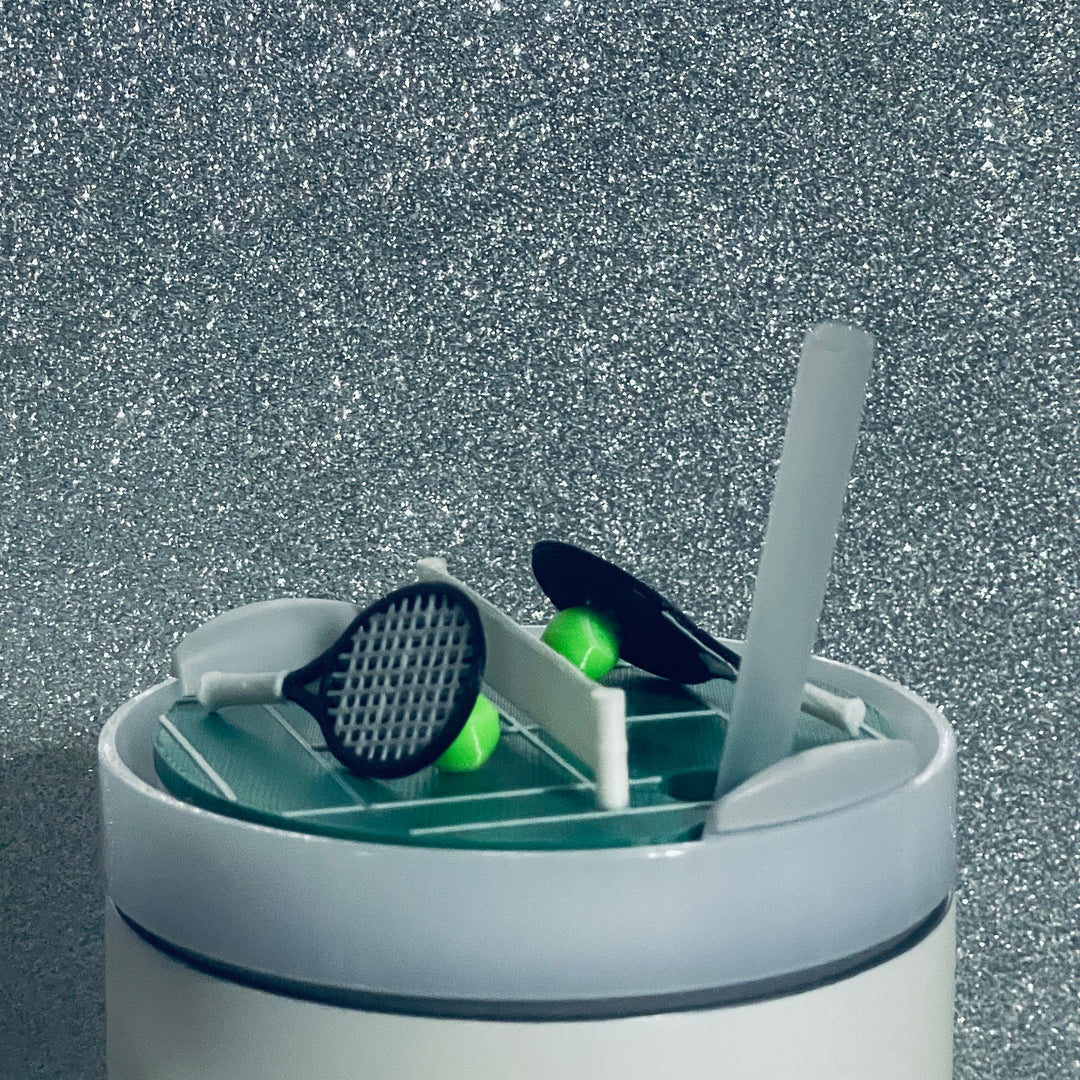 Tennis Tumbler Topper for 40 oz tumblers, 40 oz 3D Sports tumbler topper, 3D Tennis Topper, unique gift