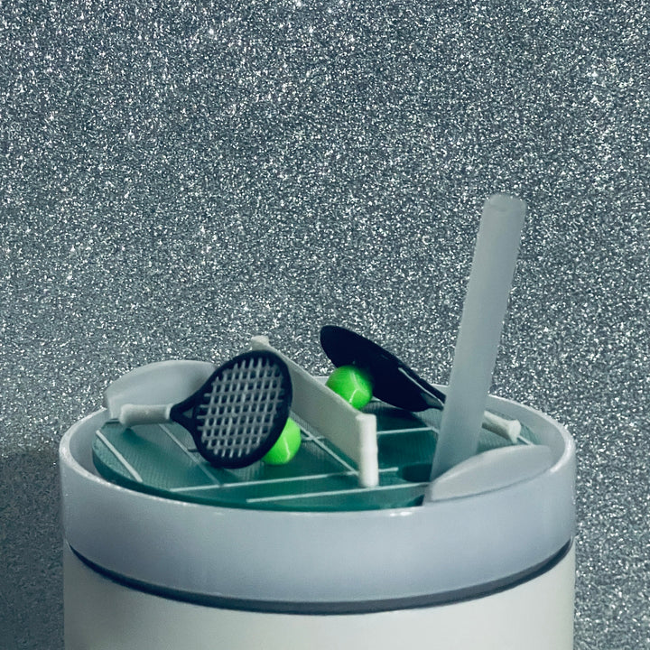 Tennis Tumbler Topper for 40 oz tumblers, 40 oz 3D Sports tumbler topper, 3D Tennis Topper, unique gift