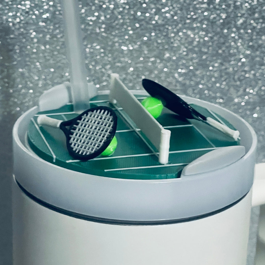 Tennis Tumbler Topper for 40 oz tumblers, 40 oz 3D Sports tumbler topper, 3D Tennis Topper, unique gift