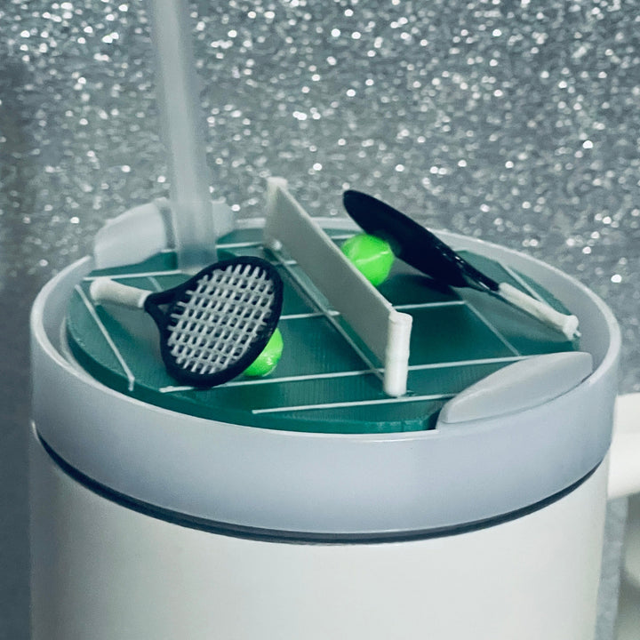 Tennis Tumbler Topper for 40 oz tumblers, 40 oz 3D Sports tumbler topper, 3D Tennis Topper, unique gift