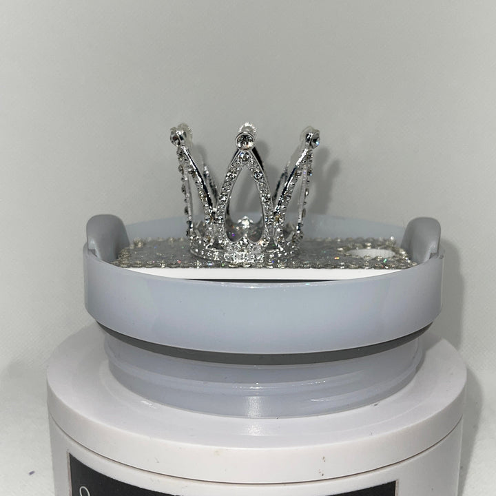 Bling Mini Rhinestone Crown Topper Tag, Diva Topper, Queen Topper, Rhinestone Tumbler Lid 3D decorative tumbler lid attachment, unique gift