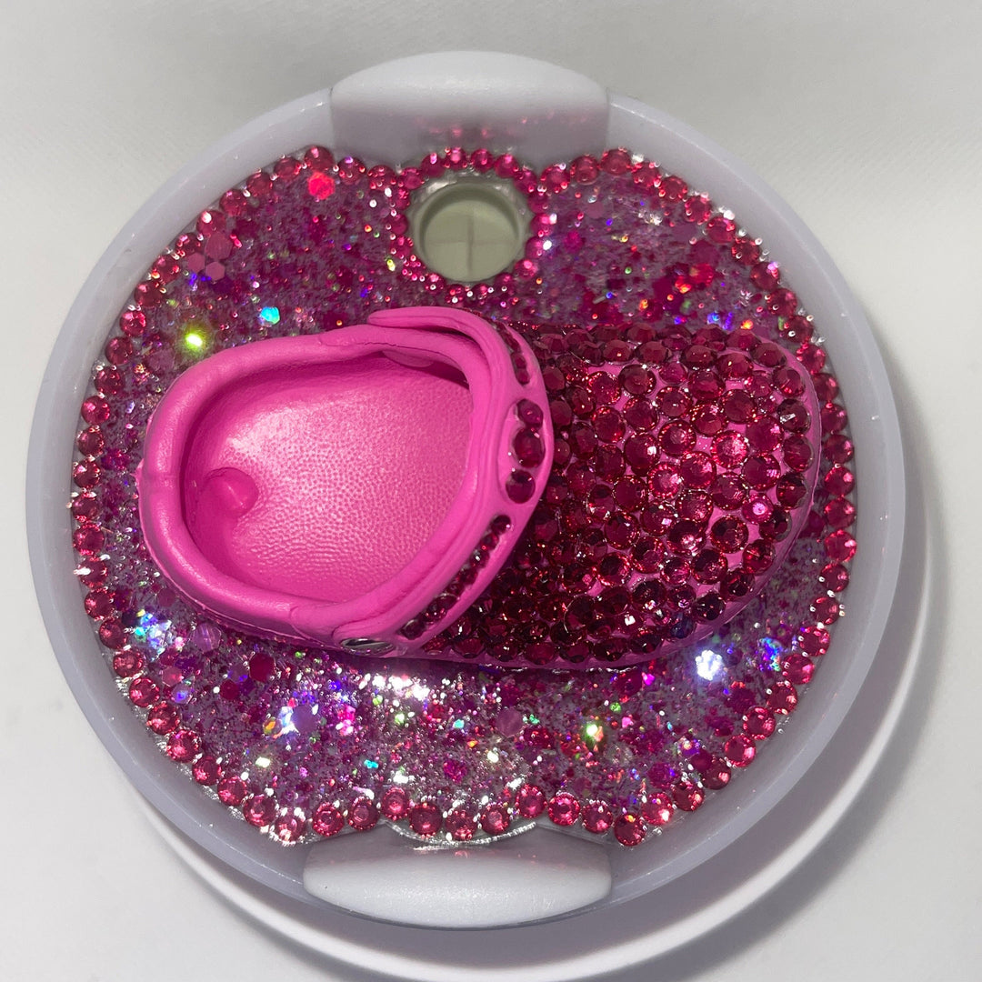 Rhinestone Nurse Clog Shoe 40 oz tumbler topper, Nurse tumbler topper, 3D Decorative Lid Attachment