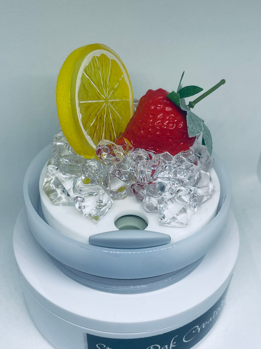 20 30 or 40 oz Fruit Tumbler Toppers, Fruit Topped Tumbler Toppers, 3D fruit lids, 3D Decorative Lid Attachment, unique gift