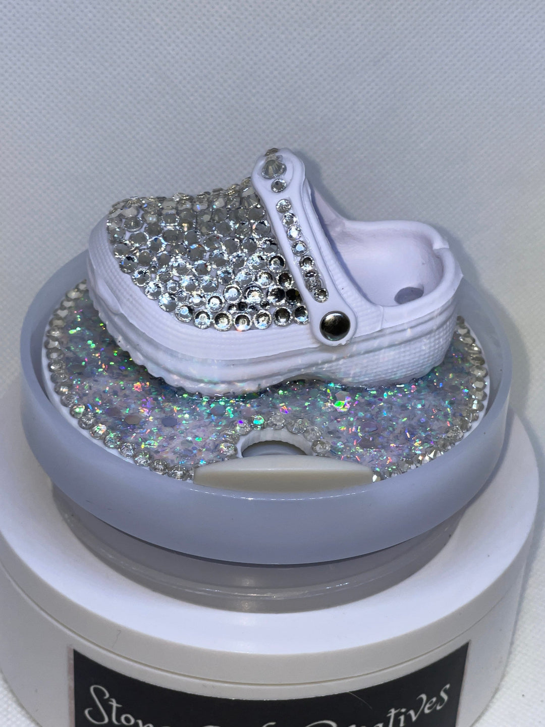 Bling Rhinestone Nurse Clog Shoe 40 oz Topper, Diva Topper, Rhinestone Tumbler Lid 3D decorative tumbler lid attachment, unique gift