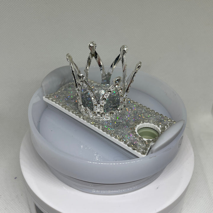 Bling Mini Rhinestone Crown Topper Tag, Diva Topper, Queen Topper, Rhinestone Tumbler Lid 3D decorative tumbler lid attachment, unique gift