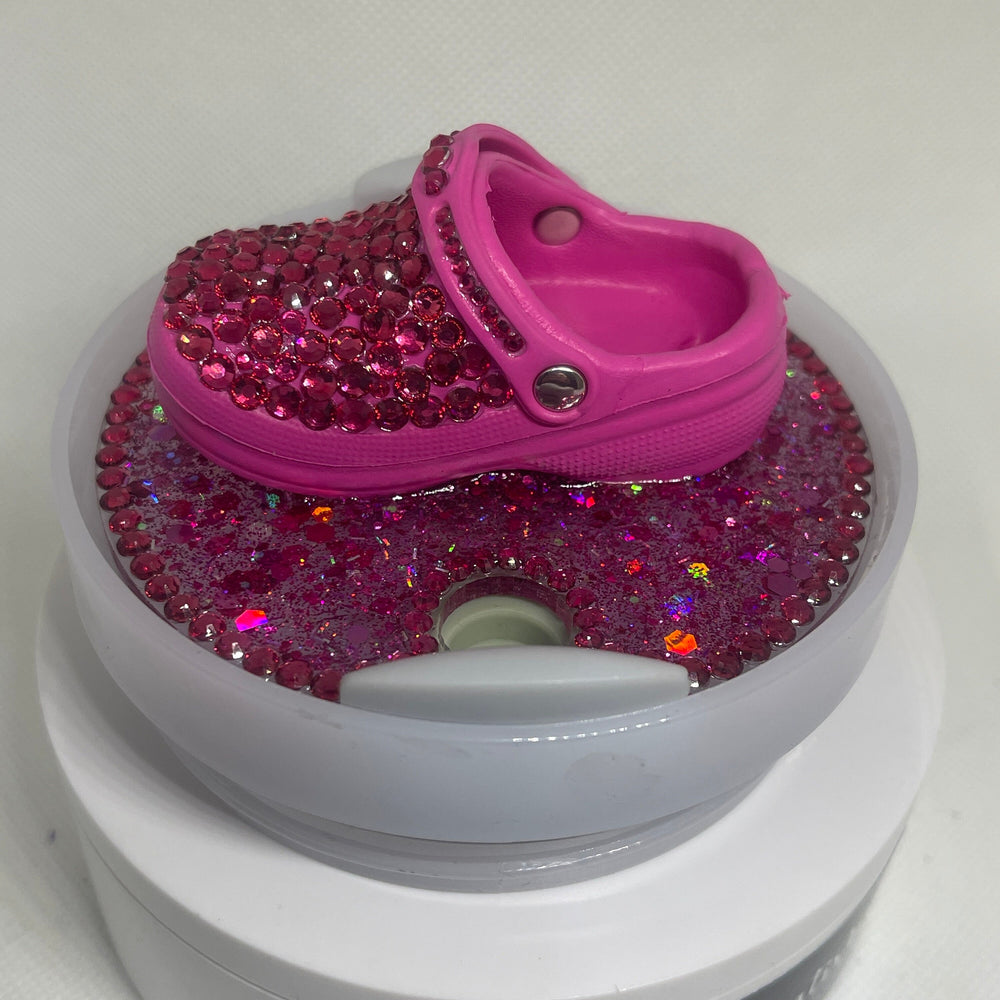 Bling Rhinestone Nurse Clog Shoe 40 oz Topper, Diva Topper, Rhinestone Tumbler Lid 3D decorative tumbler lid attachment, unique gift