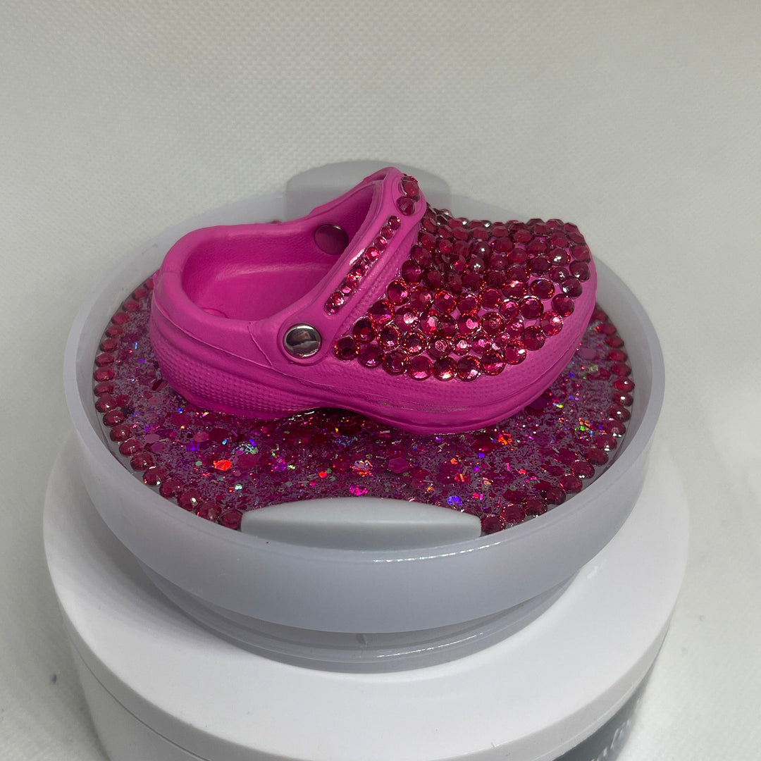 Rhinestone Nurse Clog Shoe 40 oz tumbler topper, Nurse tumbler topper, 3D Decorative Lid Attachment