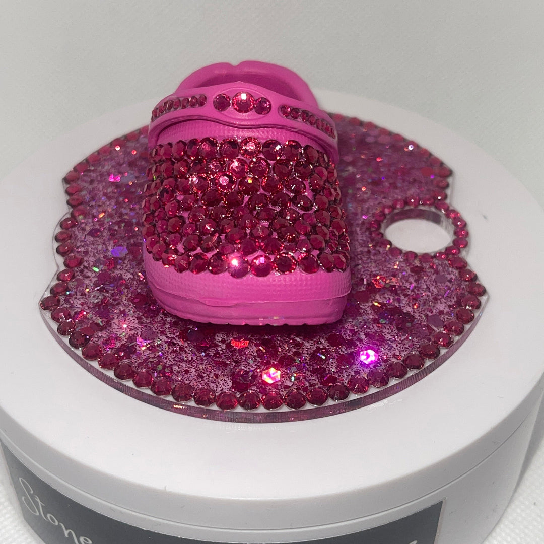 Rhinestone Nurse Clog Shoe 40 oz tumbler topper, Nurse tumbler topper, 3D Decorative Lid Attachment