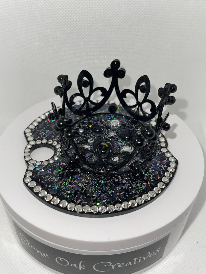 Black Rhinestone Crown 40 & 30 oz Topper, Stanl ey Topper, Queen Topper, Rhinestone Lid, decorative lid attachment, unique gift BEST SELLER