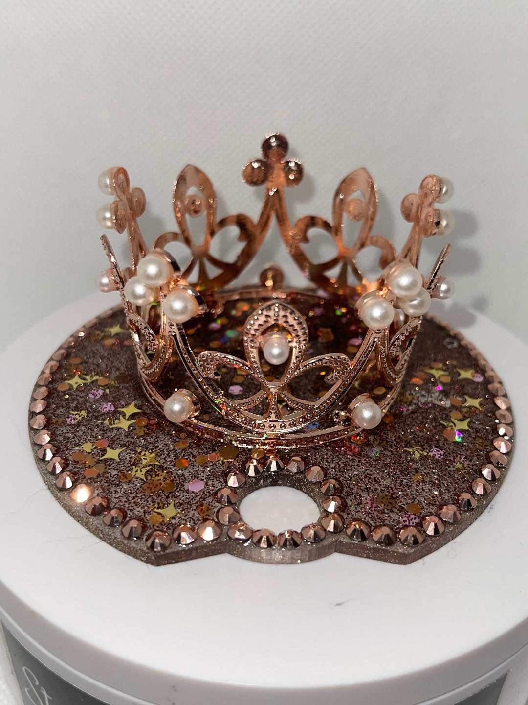 Rose Gold Bling Rhinestone Crown 40 oz Topper, Diva Topper, Queen Topper, Rhinestone Tumbler Lid 3D decorative tumbler lid unique gift