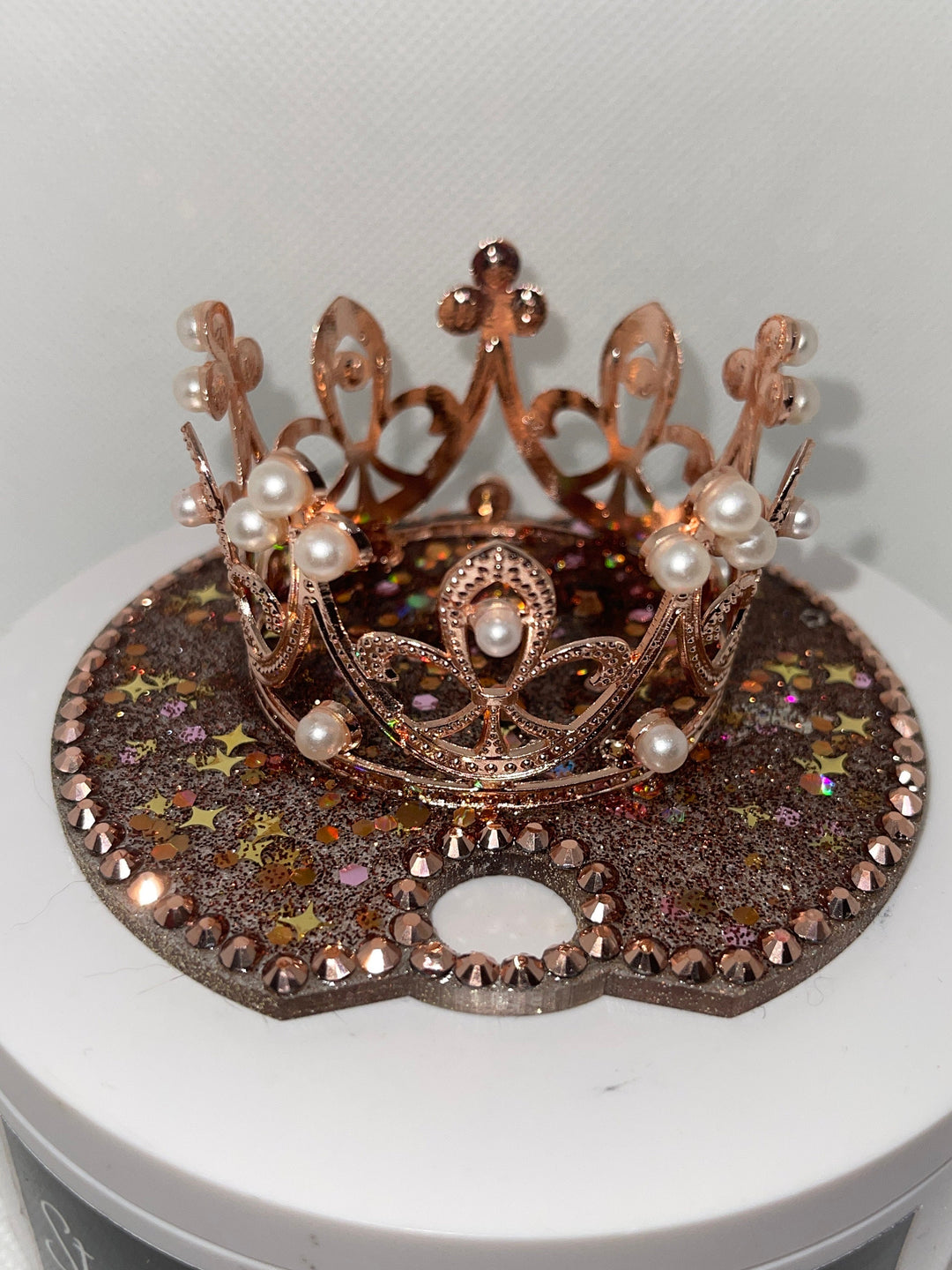 Rose Gold Rhinestone Crown 30 or 40 oz Topper, Diva Topper, Queen Topper, Rhinestone Tumbler Lid 3D decorative lid unique gift BEST SELLER