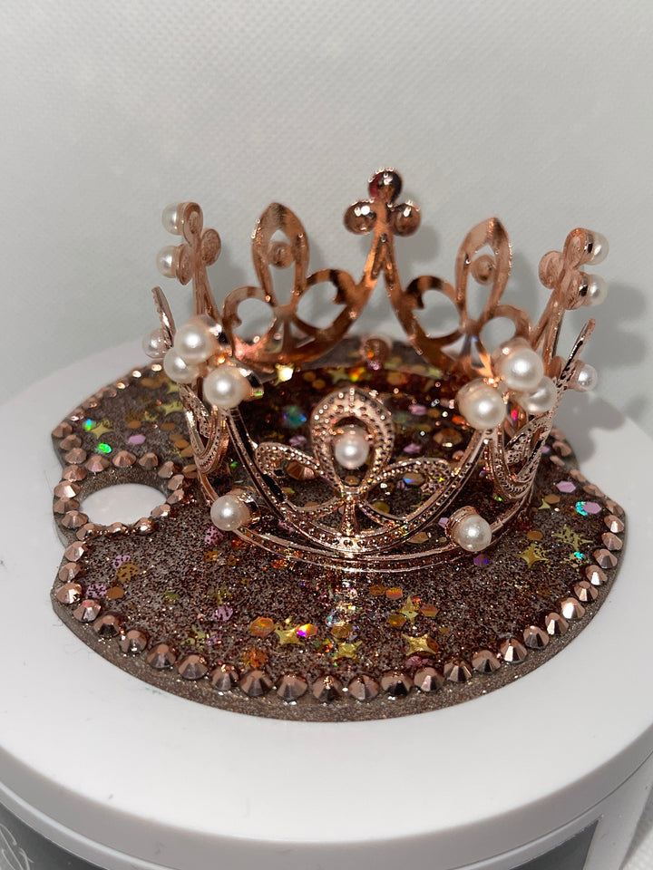 Rose Gold Rhinestone Crown 30 or 40 oz Topper, Diva Topper, Queen Topper, Rhinestone Tumbler Lid 3D decorative lid unique gift BEST SELLER