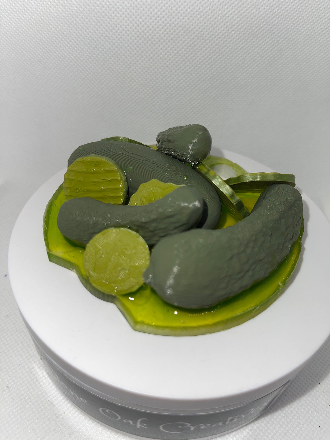Pickle themed 20/30 or 40 oz Stanl ey tumbler topper, dill pickles pickle slices, pickle lover gift, 3D Decorative Lid Attachment