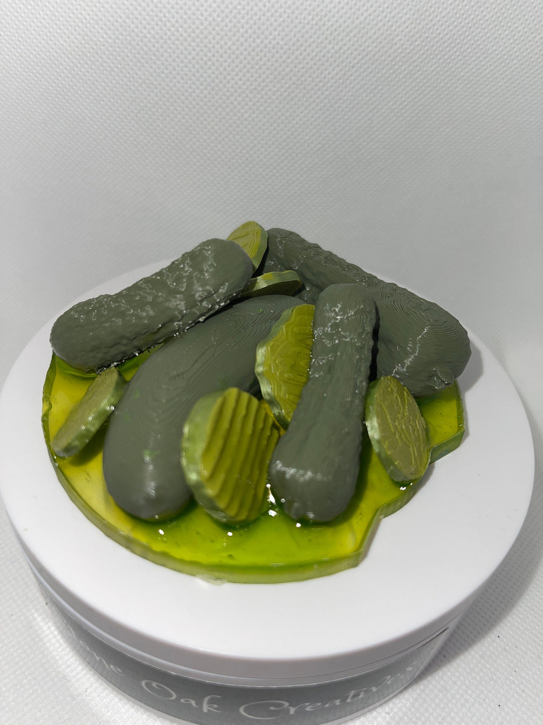 Pickle themed 20/30 or 40 oz Stanl ey tumbler topper, dill pickles pickle slices, pickle lover gift, 3D Decorative Lid Attachment