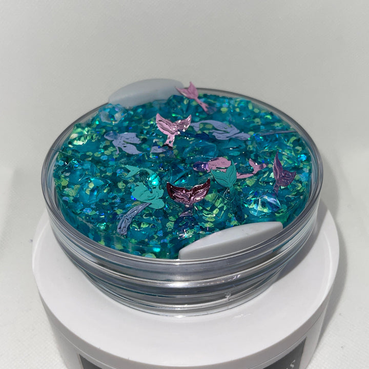 Mermaid Water Decorated Tumbler Lid, Drink Lid mermaid tail, 30 or 40 oz 3D decorated drink lid, mermaid gift