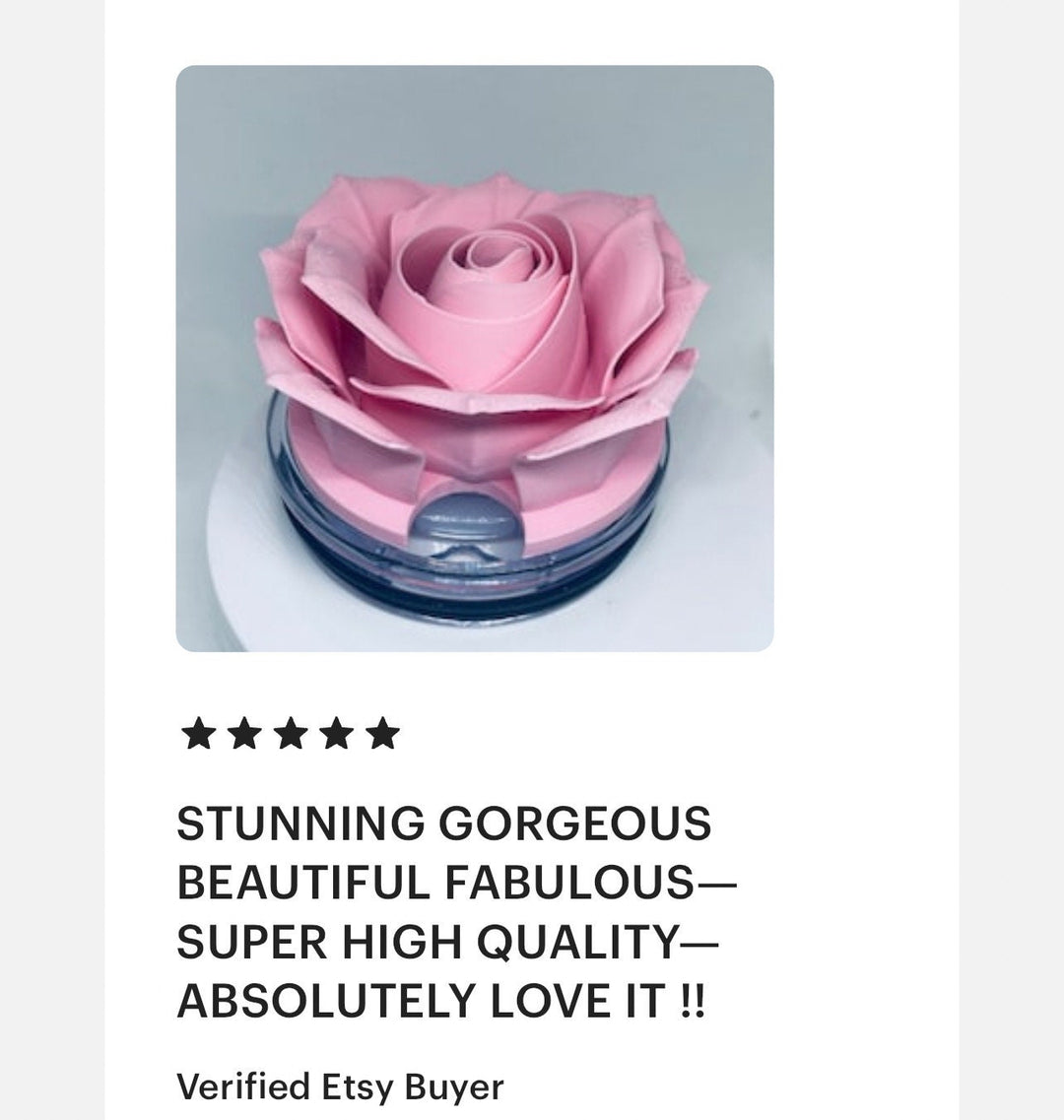 3D beautiful Rose tumbler topper lid, Flower topper, Valentines topper, Mothers Day, Gift for her, 3D Decorative Lid, unique gift