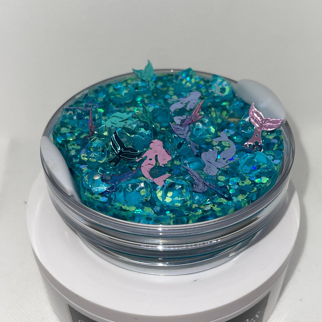 Mermaid Water Decorated Tumbler Lid, Drink Lid mermaid tail, 30 or 40 oz 3D decorated drink lid, mermaid gift