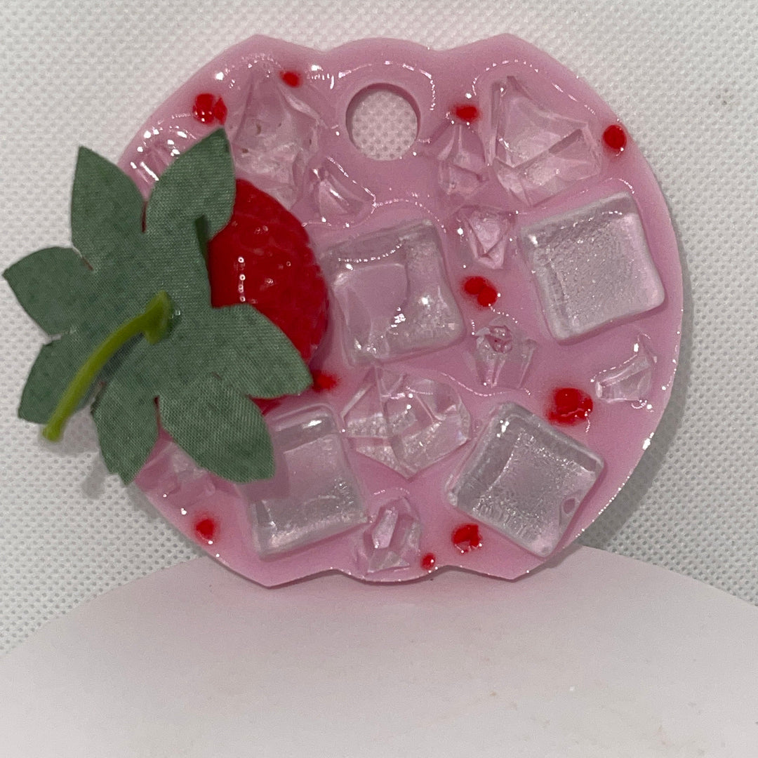 Iced Pink Drink Decorated Stanl ey Tumbler Lid Topper, 30 or 40 oz tumbler topper, 3D Decorative Lid Attachment, tumbler tag