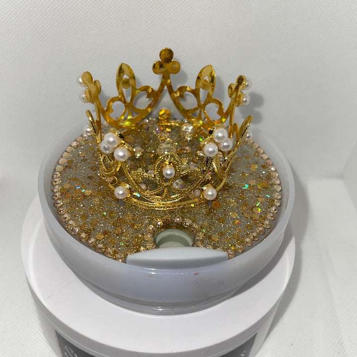 Gold Rhinestone Crown 40 & 30 oz Topper, Stanl ey Topper, Queen Topper, Rhinestone Lid, decorative lid attachment, unique gift BEST SELLER