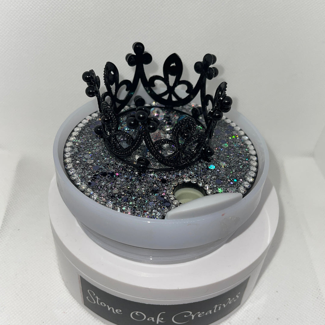 Black Rhinestone Crown 40 & 30 oz Topper, Stanl ey Topper, Queen Topper, Rhinestone Lid, decorative lid attachment, unique gift BEST SELLER