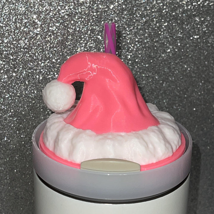 3D Santa Hat Tumbler Topper for 40 oz tumblers, Christmas tumbler topper, 3D Christmas Topper