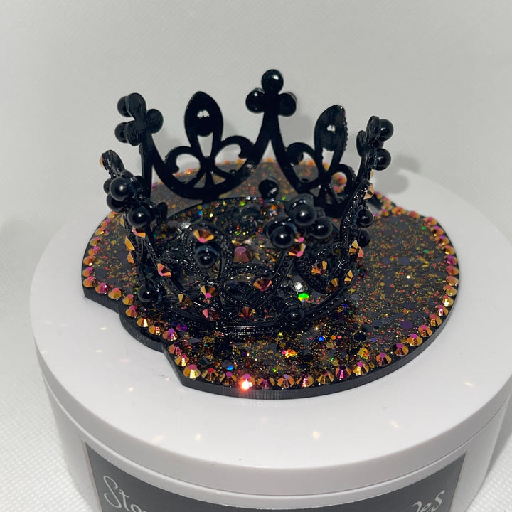 Halloween Rhinestone Crown 40 & 30 oz Topper, Queen Bling, Rhinestones, decorative lid, unique gift LIMITED QUANTITY Best Seller