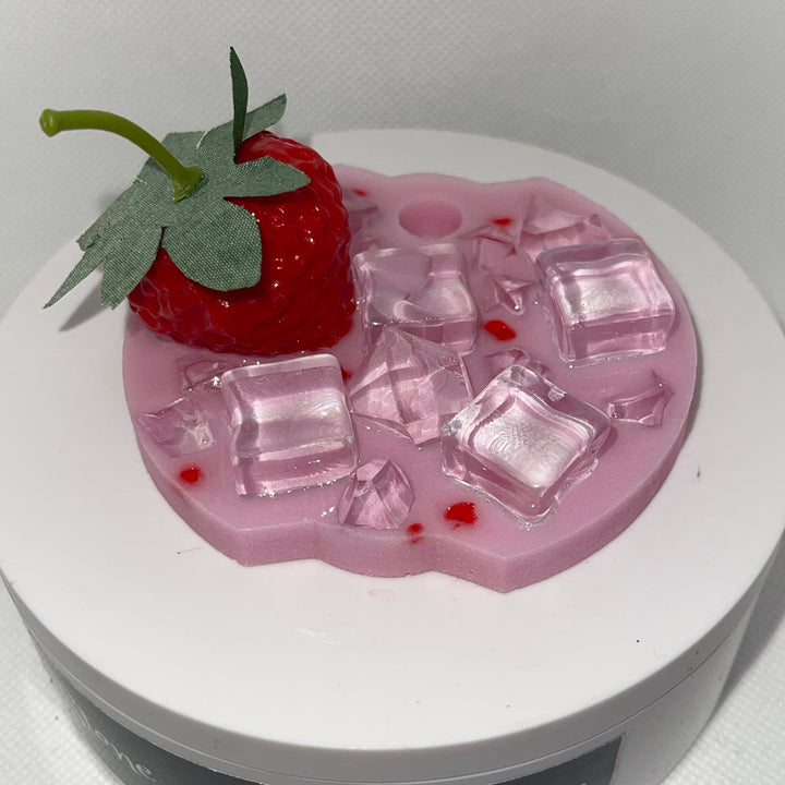 Iced Pink Drink Decorated Stanl ey Tumbler Lid Topper, 30 or 40 oz tumbler topper, 3D Decorative Lid Attachment, tumbler tag