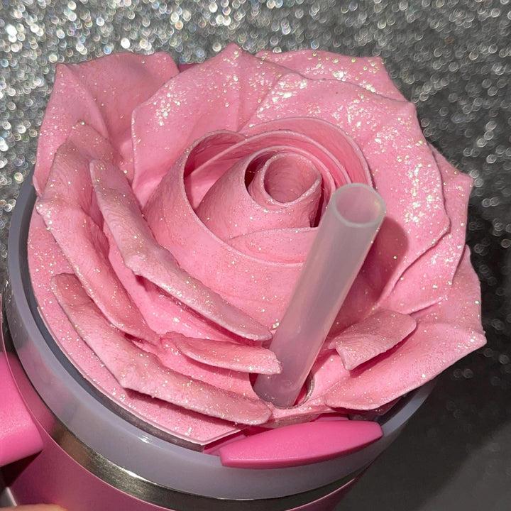 3D Rose Tumbler Topper that fit the Love Shack Fancy Stanley lids, Rose tumbler topper, 3D Decorative Lid attachment, HOT SELLER