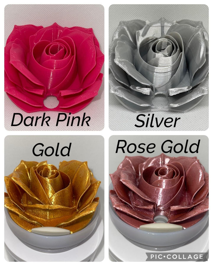 3D Rose Tumbler Topper that fit the Love Shack Fancy Stanley lids, Rose tumbler topper, 3D Decorative Lid, BEST SELLER