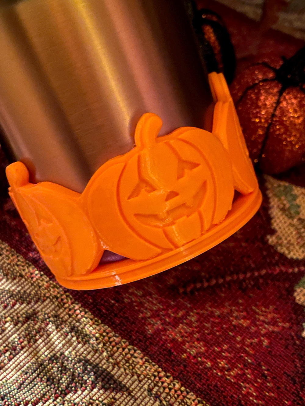 Halloween Pumpkin Tumbler Boot, Tumbler Boot Sleeve, Festive Tumbler Accessories for 30 and 40 oz Tumblers, Unique Gift