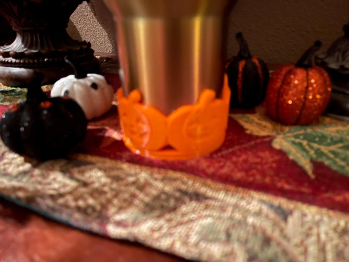 Halloween Pumpkin Tumbler Boot, Tumbler Boot Sleeve, Festive Tumbler Accessories for 30 and 40 oz Tumblers, Unique Gift