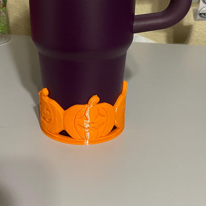 Halloween Pumpkin Tumbler Boot, Tumbler Boot Sleeve, Festive Tumbler Accessories for 30 and 40 oz Tumblers, Unique Gift