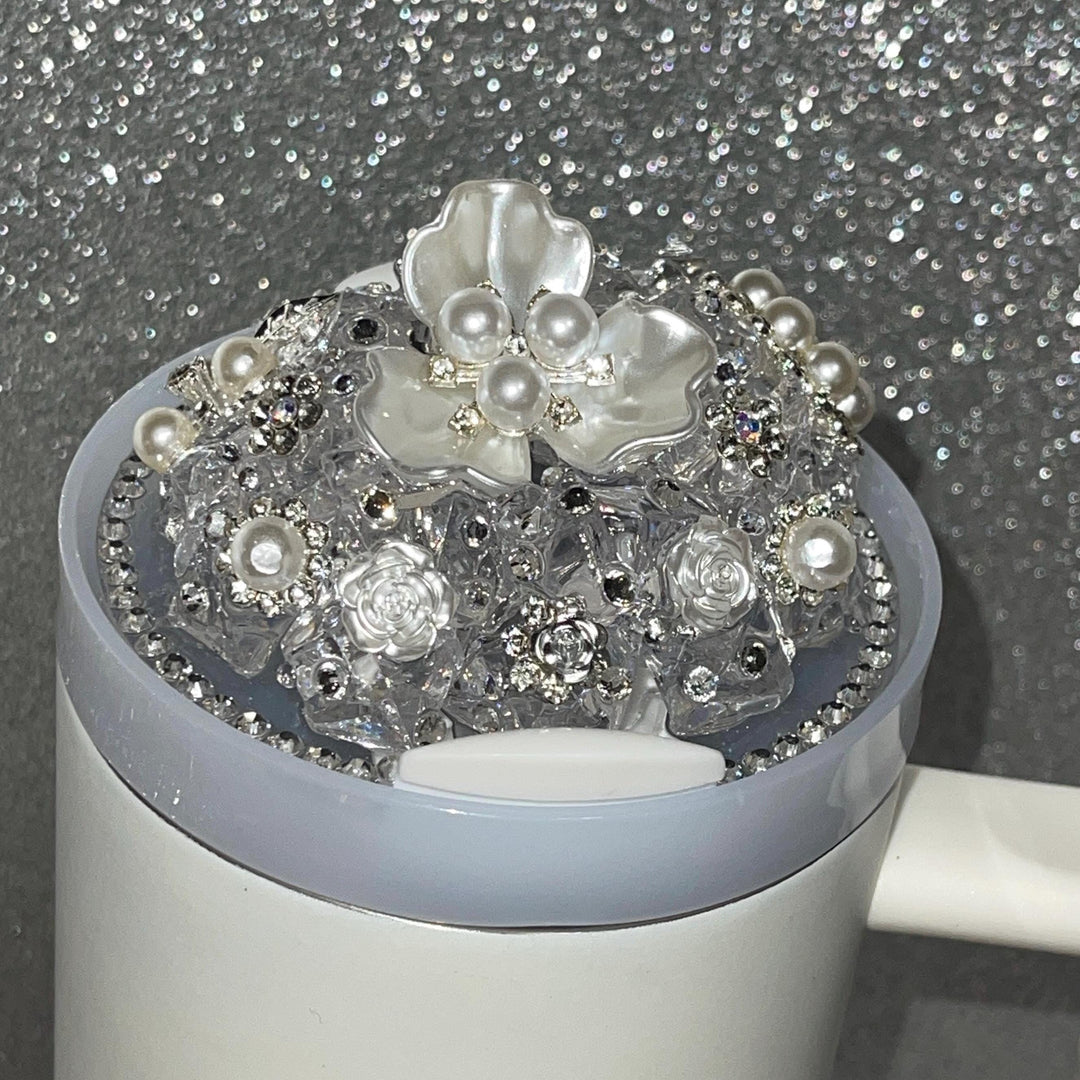 Dazzling Diva 3-D Rhinestone Tumbler Topper with Designer Bling, Diva Tumbler Topper, Rhinestone Bling, Rhinestone Tumbler Lid, unique gift