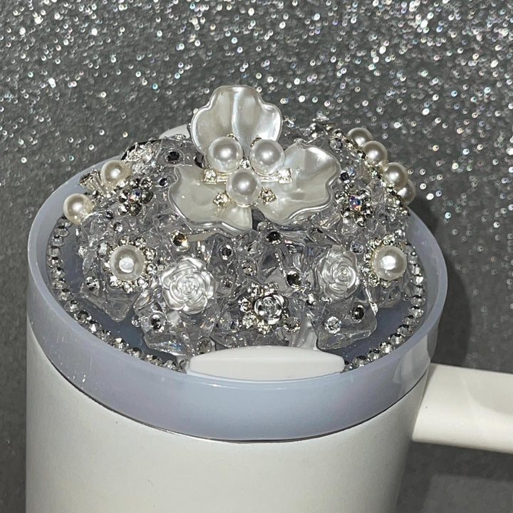 Dazzling Diva 3-D Rhinestone Tumbler Topper with Designer Bling, Diva Tumbler Topper, Rhinestone Bling, Rhinestone Tumbler Lid, unique gift